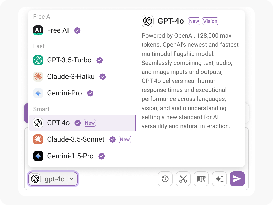 Research 10x faster with AI chat